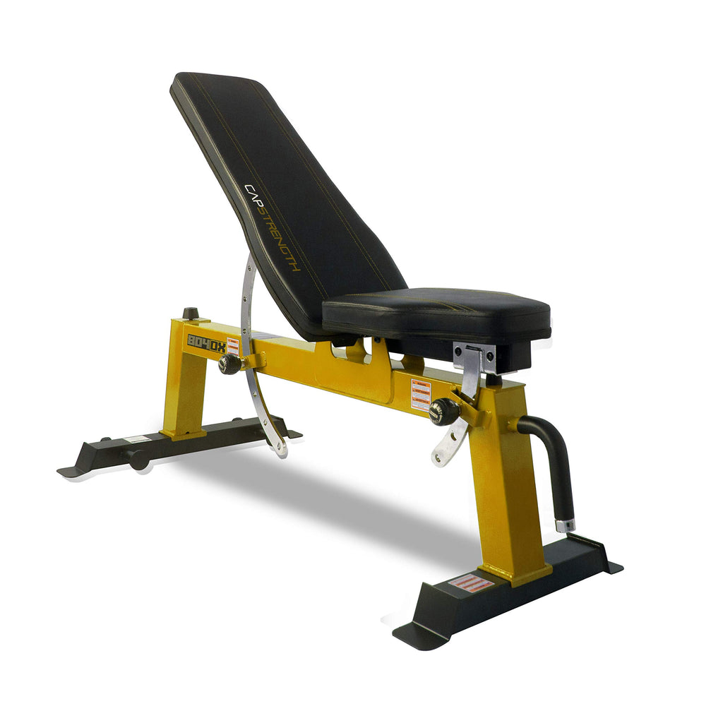 Cap Barbell Deluxe Utility Weight Bench, Yellow (Fm-Cs804Dx-Yl)
