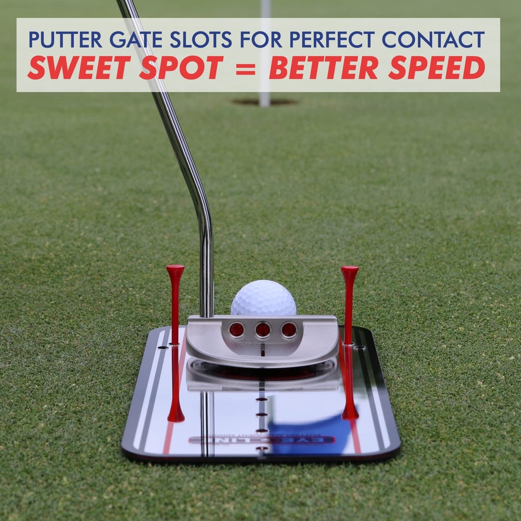 Eyeline Golf Putting Alignment Mirror, Portable Practice Putting Trainer Aid, As Seen On Pga Tour, Made In Usa, Use Outdoors Or