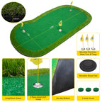 Golf Putting Green Large Golf Mat Practice Indoor Outdoor - 5 X 10 Ft Pro Putting Trainer Golf Game For Home Backyard Office