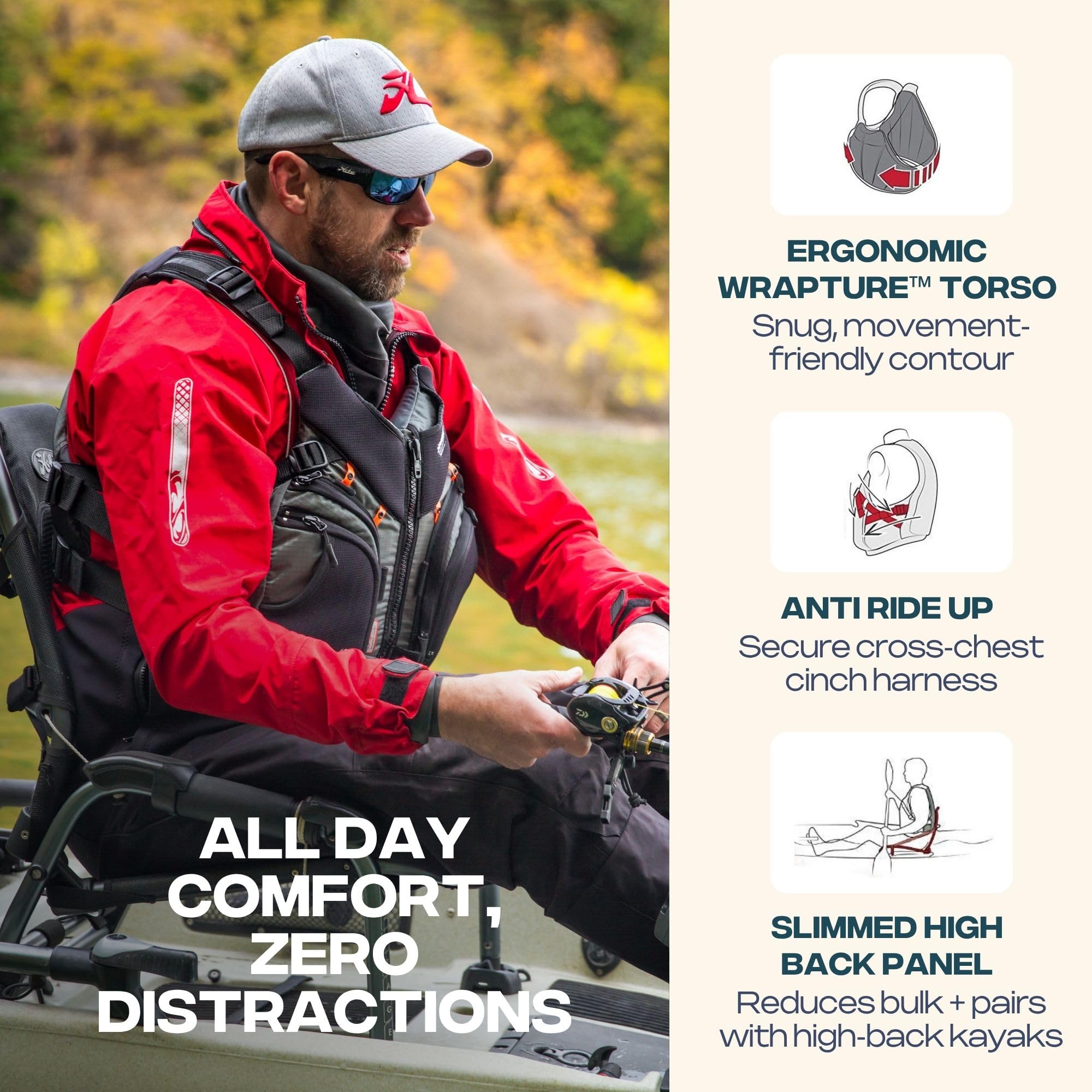 Stohlquist Keeper Fishing Lifejacket (Pfd)-Gray-Xl
