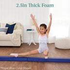 Best Choice Products 8Ft Folding Floor Balance Beam 2-Panel For Gymnastics Practice, Exercise - Aqua
