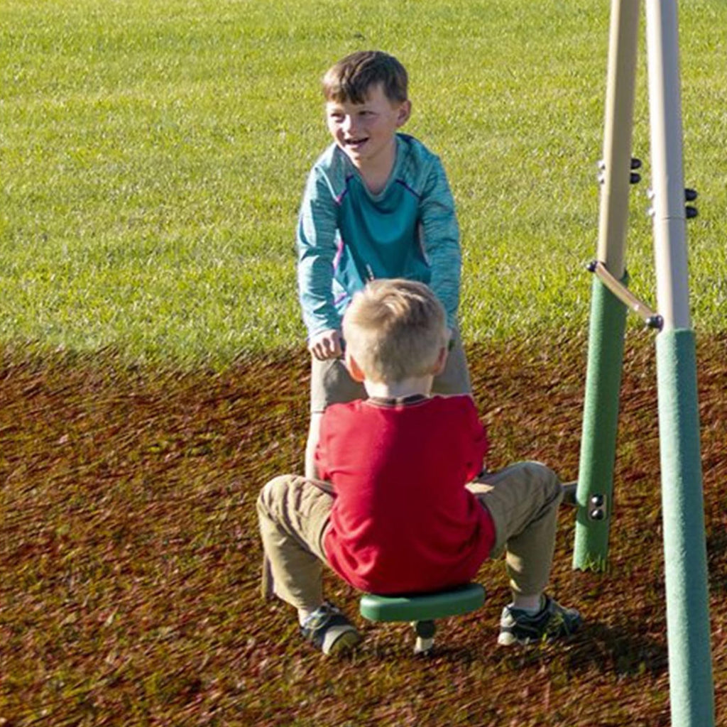 Xdp Recreation Crestview Outdoor Play Kids Metal Backyard Playset Swing Set With 2 Swings, Slide, Stand N Swing, Fun Glider, And