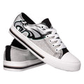 FOCO Philadelphia Eagles NFL Womens Glitter Low Top Canvas Shoes - 7