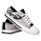 FOCO Philadelphia Eagles NFL Womens Glitter Low Top Canvas Shoes - 7