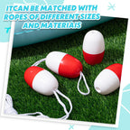 Lewtemi 4 Pcs Buoys Floats Rope Floats Marine, 4.72'' X 2.75'', 3/5'' Hole Deep Water Fishing Marker Buoys Bulk For Boats Swimmi