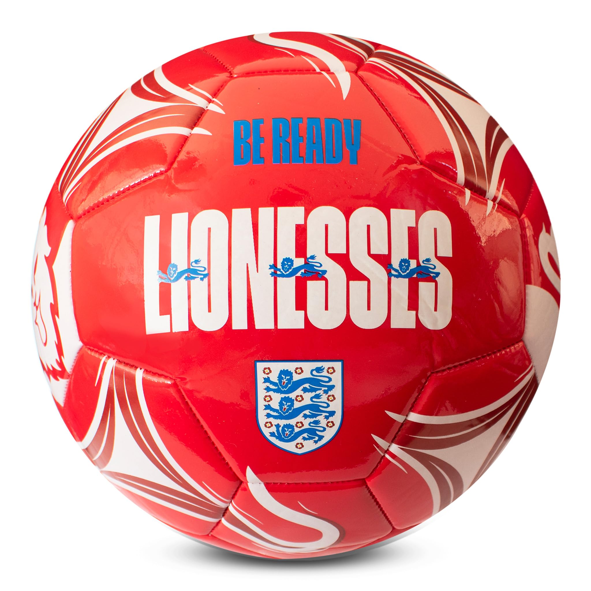 Hy-Pro Officially Licensed England Lionesses Cosmos Soccer Ball - Size 5 Red for Kids & Adults, Training, Match & Fan Collectibl