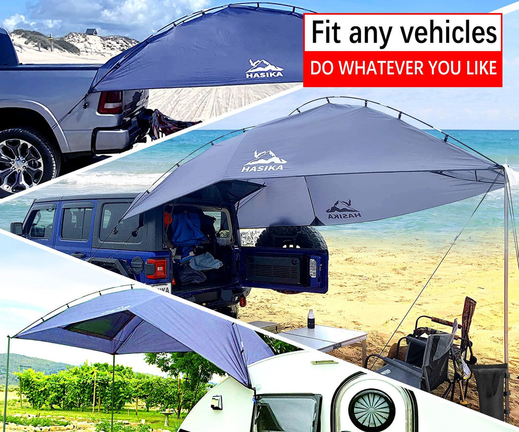 Versatility Camping Tent For Truck Bed,Suv Rving, Van,Trailer And Overlanding Portable Teardrop Awning Canopy Tear Resistant Tar