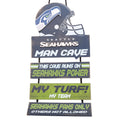 FOCO NFL Seattle Seahawks Wood SignMan Cave Design, Team Colors, One Size
