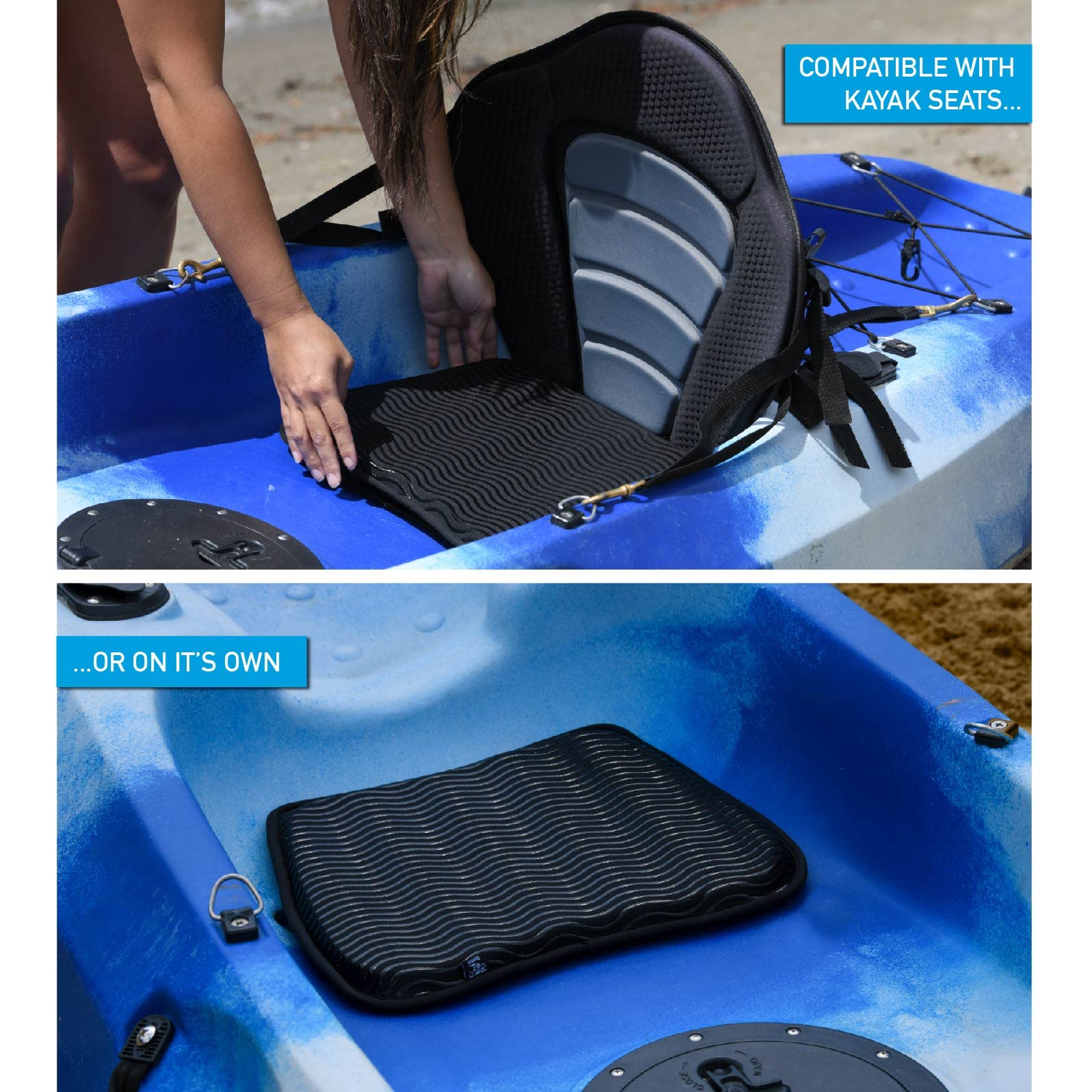 Anti Slip Kayak Seat Cushion Ideal Waterproof Seat Pad For Sit In Kayak, Inflatable Kayak, Canoe And Boat. Comfort Accessories F