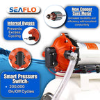Seaflo 55-Series Water Pump And Accumulator Tank System - 12V Dc, 5.5 Gpm, 60 Psi, 2 Gallon Tank
