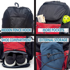 Athletico Pickleball Backpack - Pickleball Bags For Men Or Women Includes Pickleball Ball Holder (Red)