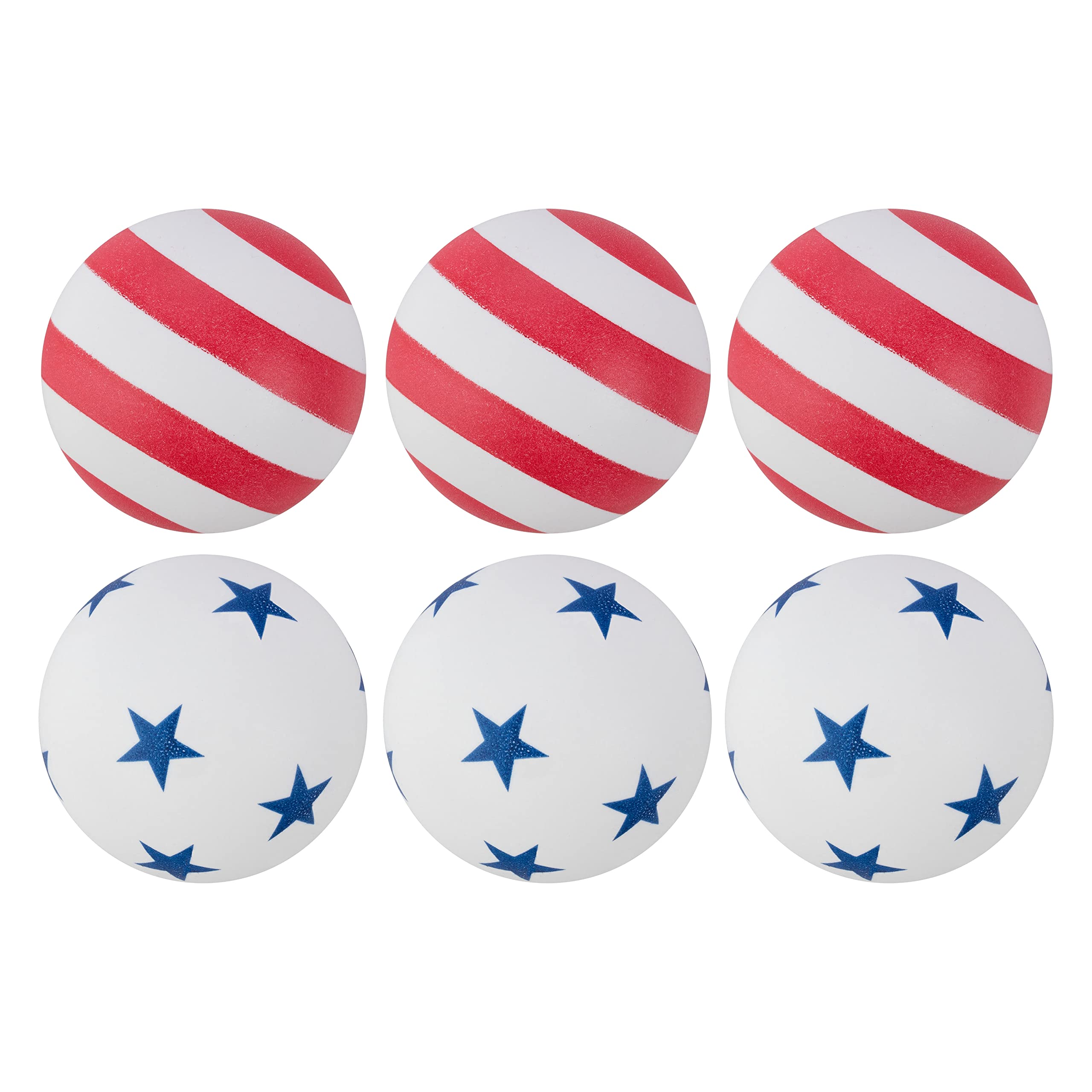 Stiga 6 Pack Stars/Stripes Table Tennis Balls - 40Mm Ittf Regulation Size And Weight Ping Pong Balls