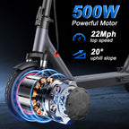 MAXSHOT Electric Scooter for Adults, 8.5/10/14 Tires, 19/22Mph, 350W/500W Motor, 21-28 Miles Range, Folding E-Scooter with Dual