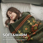 Acushla Merino Wool Blanket - Warm Thick Washable Large Bed Couch Outdoor Camping Sleeping Throw Blanket All Seasons, Myers Gree