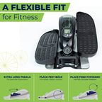 Deskcycle Ellipse Leg Exerciser - Under Desk Elliptical Machine And Foot Pedal Exerciser - Leg Exerciser While Sitting - Compact