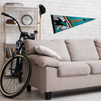 Rico Industries Nhl Hockey San Jose Sharks Primary 12'' X 30'' Felt Wall D  Cor Pennant - Great For Home/Bed Room/Man Cave D  Co