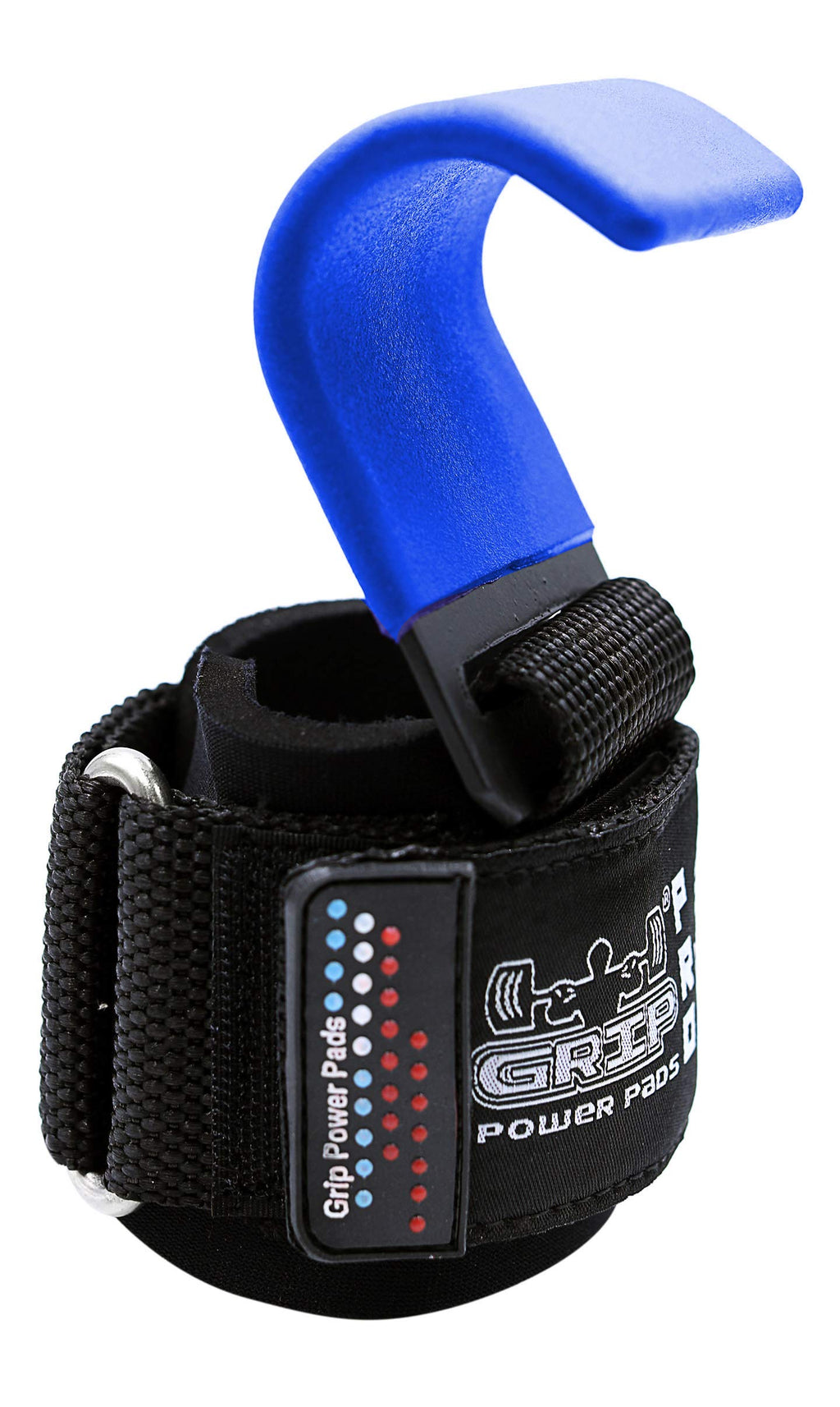 Heavy Duty Pro Metal Lifting Steel Hooks Double Stitching Non-Slip Resistant Coating Neoprene Padded Power Weightlifting Trainin