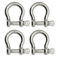 Extreme Max 3006.8294.4 Boattector Stainless Steel Bow Shackle - 3/8'', 4-Pack