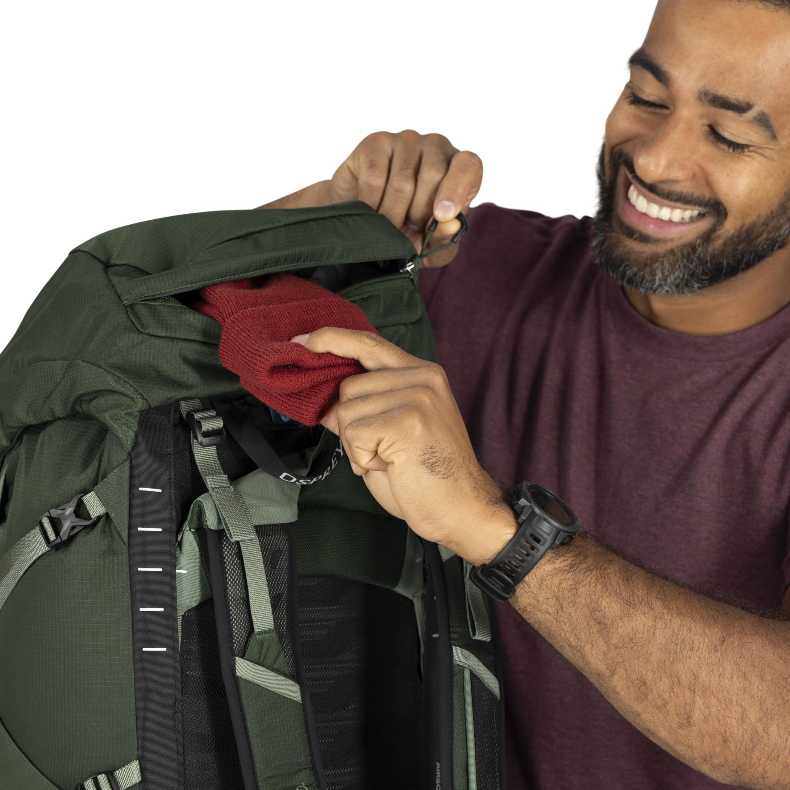 Osprey Talon 33L Mens Lightweight Hiking Backpack - Daypack for Travel & Camping, Phantom Grey/Dark Charcoal