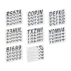 Stiffie Whipline Black/Silver Super Sticky 3 '' Alpha Numeric Registration Identification Numbers Stickers Decals For Sea-Doo Sp