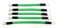 Acdc Wire And Supply 2 Gauge Golf Cart Braided Battery Cable Set, (Neon Green) E-Z-Go 1994 & Up Med/Txt 36V U.S.A Made