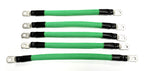 Acdc Wire And Supply 2 Gauge Golf Cart Braided Battery Cable Set, (Neon Green) E-Z-Go 1994 & Up Med/Txt 36V U.S.A Made