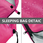 Orthomtex Sleeping Bags For Adults,Teens And Kids Girls-Warm & Cold Weather Lightweight,Waterproof Backpack,Great For 3-4 Season
