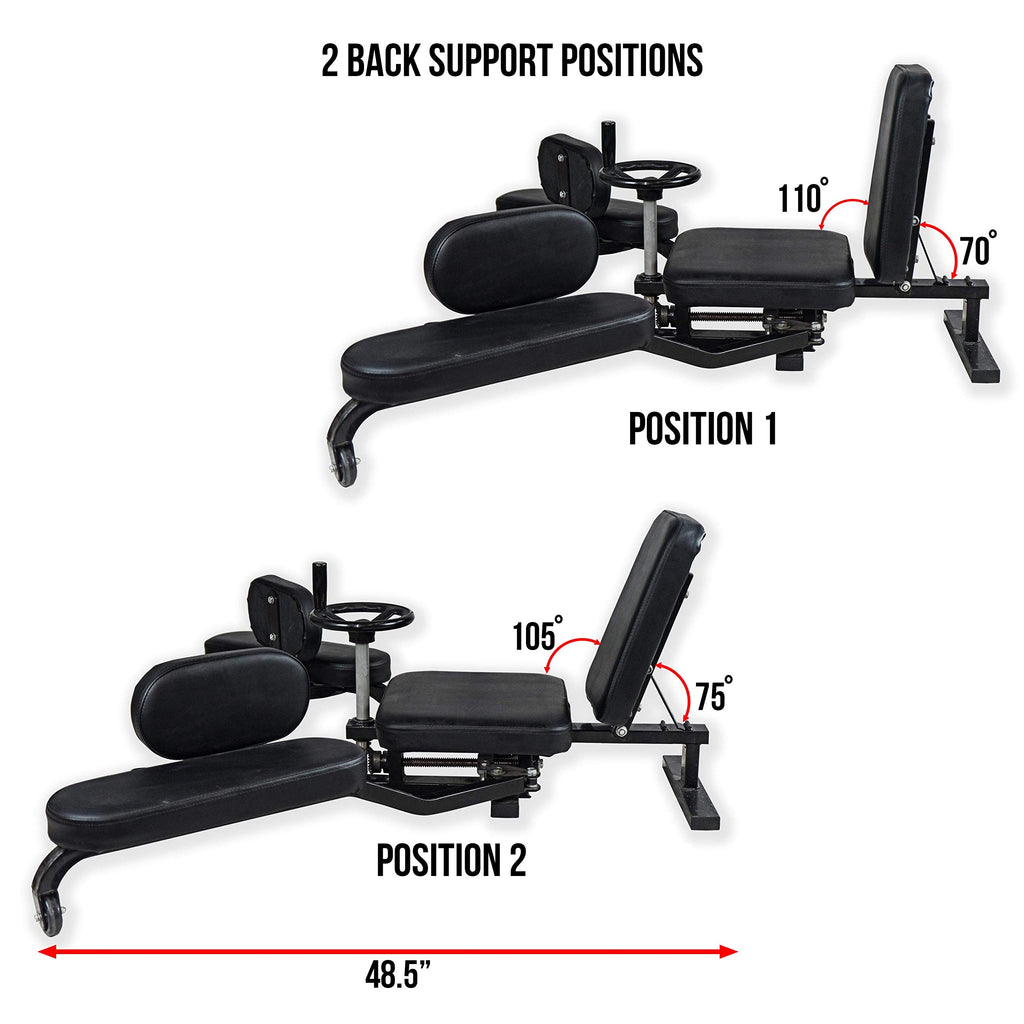 Valor Fitness Adjustable Leg Stretcher Adductor Machine -Leg Split Flexibility Training Equipment - 180 Degrees - Stretching Hom