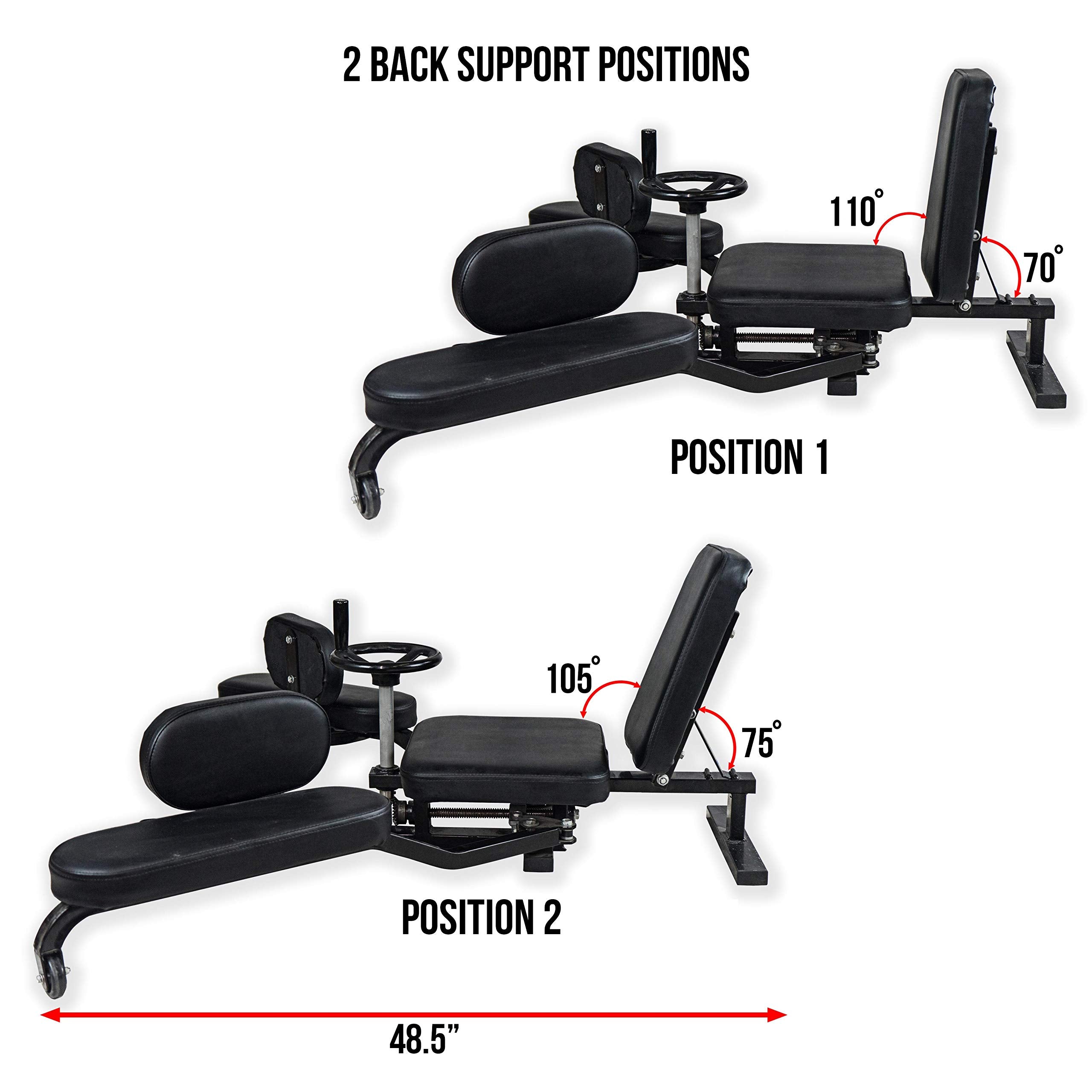 Valor Fitness Adjustable Leg Stretcher Adductor Machine -Leg Split Flexibility Training Equipment - 180 Degrees - Stretching Hom