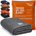 Woolly Mammoth Woolen Co. | Extra Large Merino Wool Camp Blanket | Perfect Outdoor Gear | Bedroll For Bushcraft, Camping, Trekki