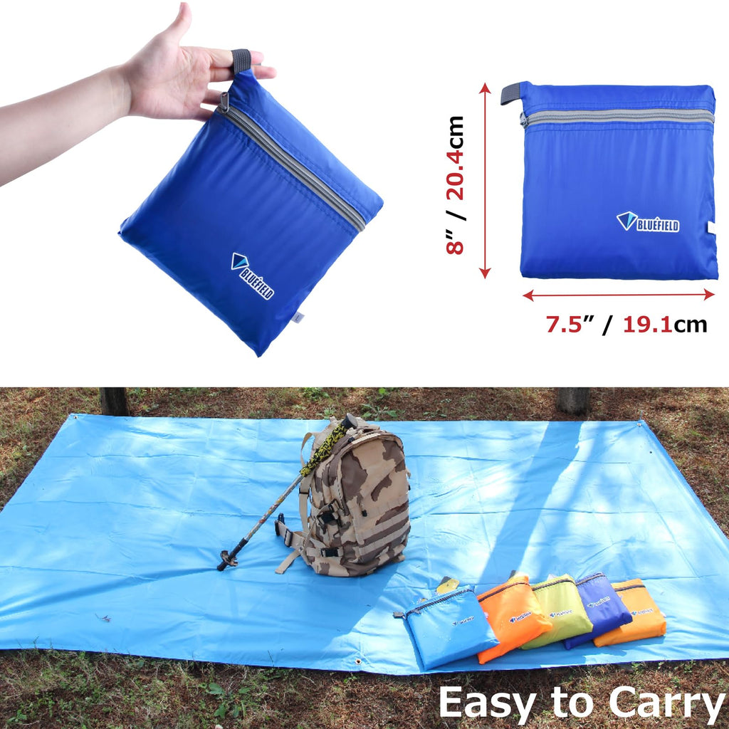 Azarxis Tent Tarp Waterproof Camping Tarpaulin Groundsheet Footprint For Hiking Backpacking (S, Royal Blue)
