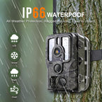 Trail Camera With Night Vision Motion Activated Waterproof, 4K 48Mp Wifi Bluetooth Game Camera, 0.1S Trigger Ip66 Trail Cam With