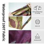 Camouflage With Silver Trim Bike Cover Fits 3 Bikes, Maveek Bicycle Cover 190T With Lock Hole Waterproof Weatherproof Dustproof