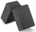 Fitvids Set of 2 High Density Yoga Blocks, 9x6x4 Each, Pair (Black)