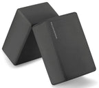 Fitvids Set of 2 High Density Yoga Blocks, 9x6x4 Each, Pair (Black)