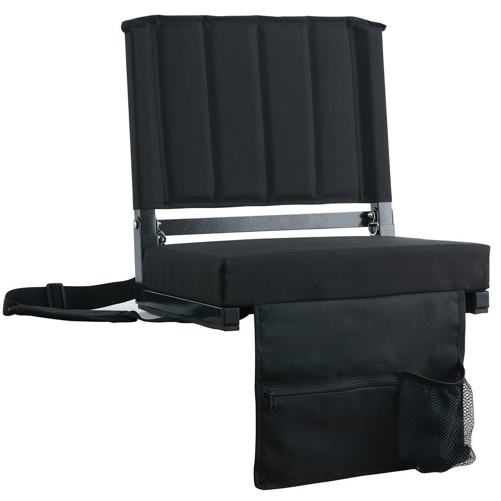 SPORT BEATS Stadium Seats with Back Support Bleacher Chairs with Back and Cushion Thick Padded Bleacher Seats Includes Shoulder 