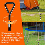 Ground Anchors Screw In Tent Stakes Heavy Duty Trampoline Stakes High Winds, Ground Anchors For Camping Tent, Canopies, Carports
