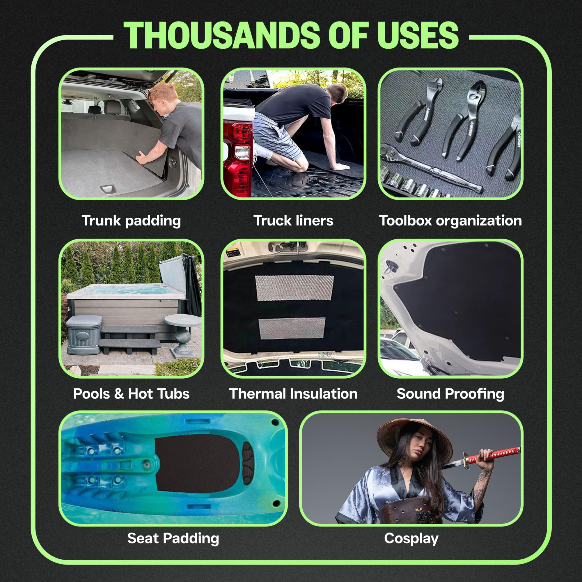 Xcel Extra Large Marine Foam Rolls Sheets With Adhesive Closed Cell Foam Padding Neoprene Foam Cosplay Easy Cut - Various Sizes
