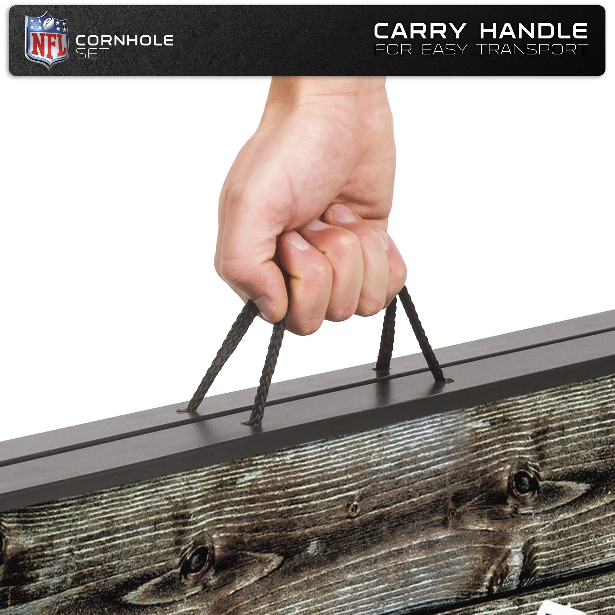 Wild Sports NFL Buffalo Bills 2 x 3 MDF Deluxe Cornhole Set - with Corners and Aprons, Team Color