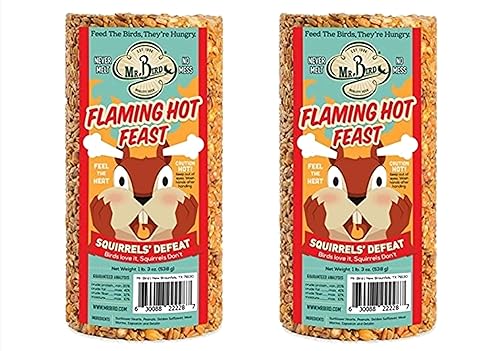 2-Pack Of Mr Bird Flaming Hot Feast Small Cylinder 19 Oz