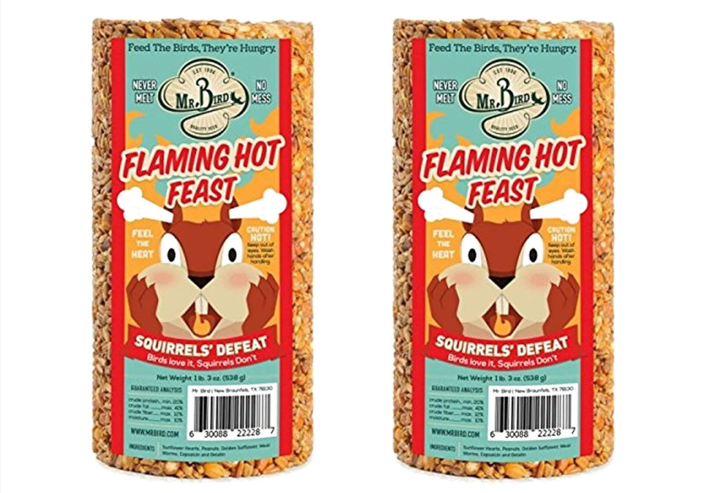 2-Pack Of Mr Bird Flaming Hot Feast Small Cylinder 19 Oz