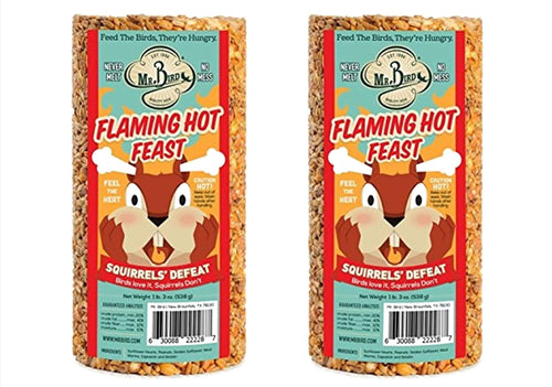 2-Pack Of Mr Bird Flaming Hot Feast Small Cylinder 19 Oz