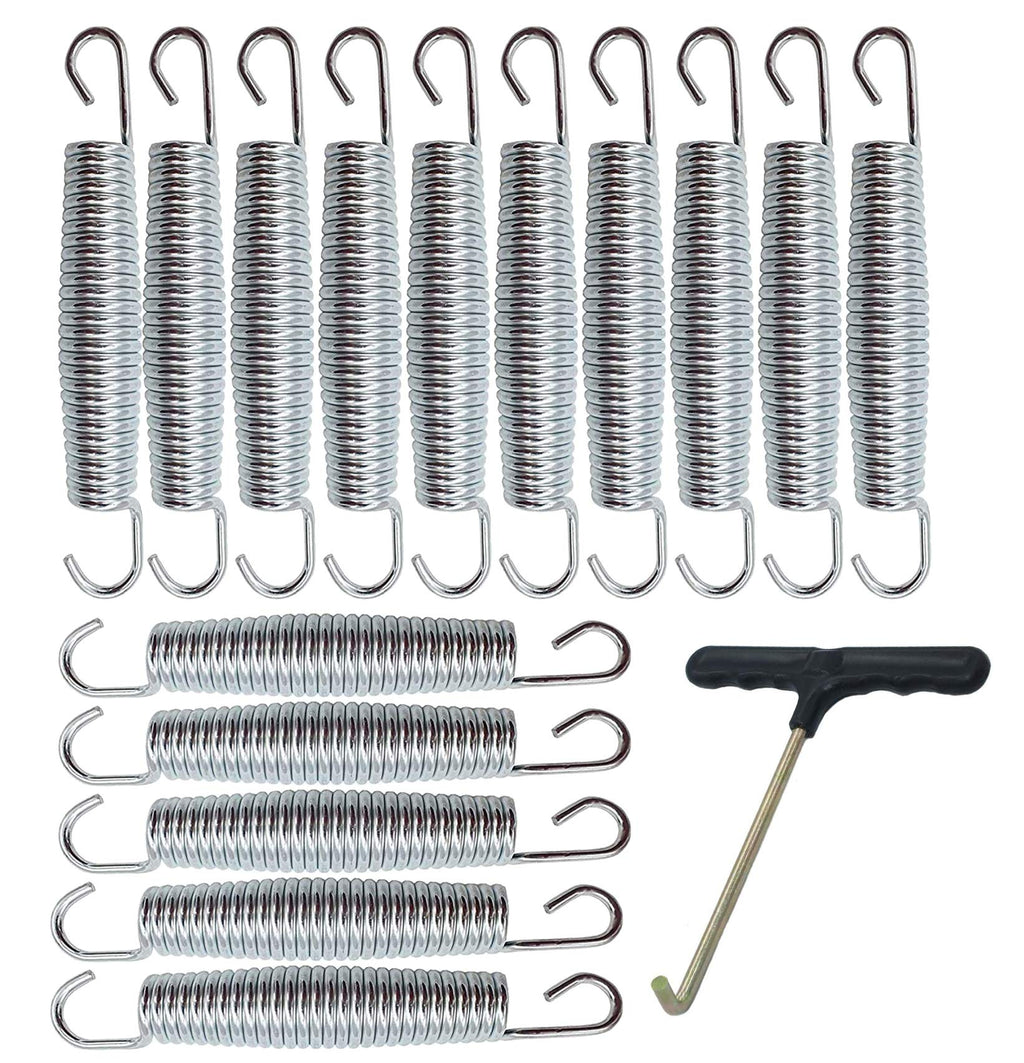 Hengle 5.5 Inch(14Cm) Trampoline Spring Heavy Spring Stainless Steel Galvanized Spring (10Pcs) And 1T-Hook