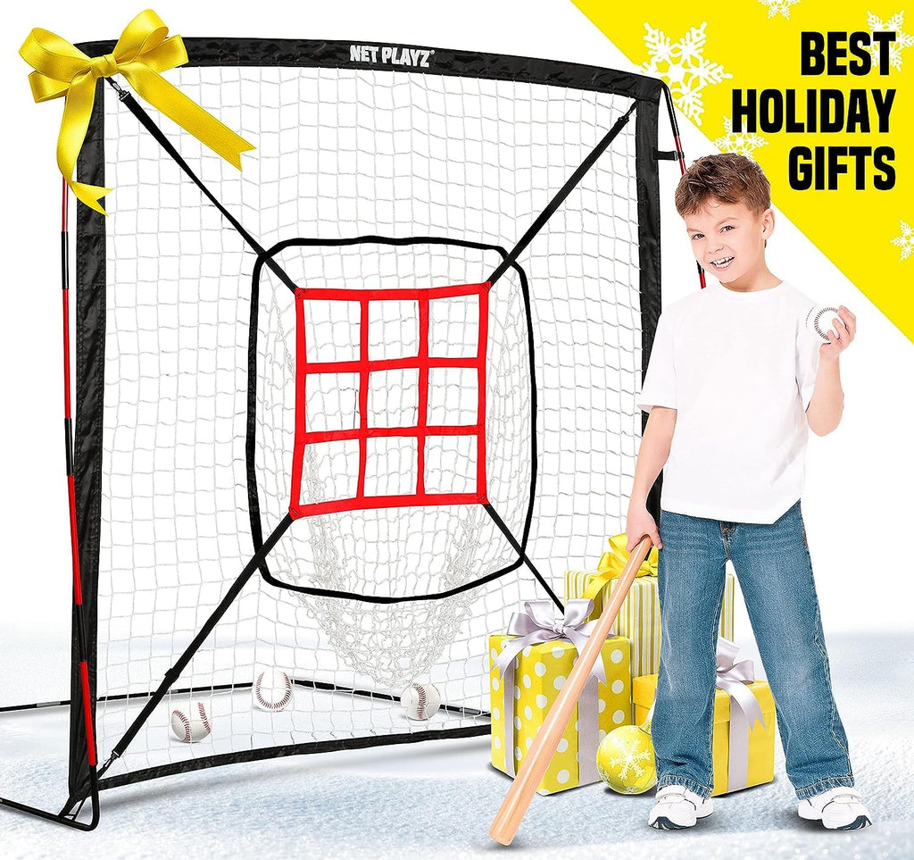 Baseball Net - Pitching & Hitting Net (9 Strike Zone, Portable & Quick-Fold) Gifts for Kids & Teens | Training Aids Equipment 5