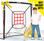 Baseball Net - Pitching & Hitting Net (9 Strike Zone, Portable & Quick-Fold) Gifts for Kids & Teens | Training Aids Equipment 5