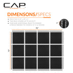 Cap Barbell 1-Inch Interlocking Eva Foam Exercise Puzzle Mats - 2 Pack | 24'' X 24'' X 1'' | Diamond Pattern - Black
