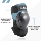 80Six Pad Set With Wristguards, Elbow Pads, And Knee Pads For Kids, Stone Blue, Junior - Ages 5+