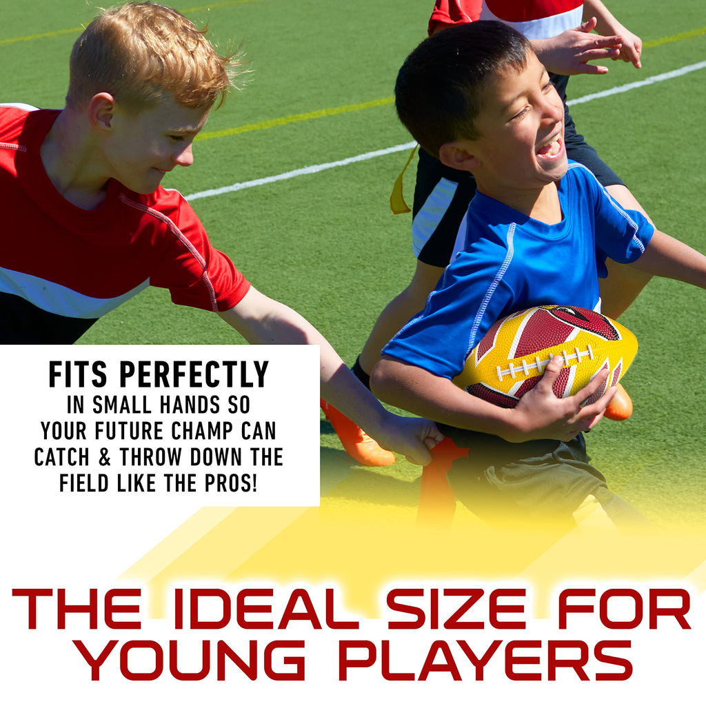 Franklin Sports Nfl Arizona Cardinals Football - Youth Football - Mini 8.5'' Rubber Ball - Perfect For Kids - Team Logos And Col
