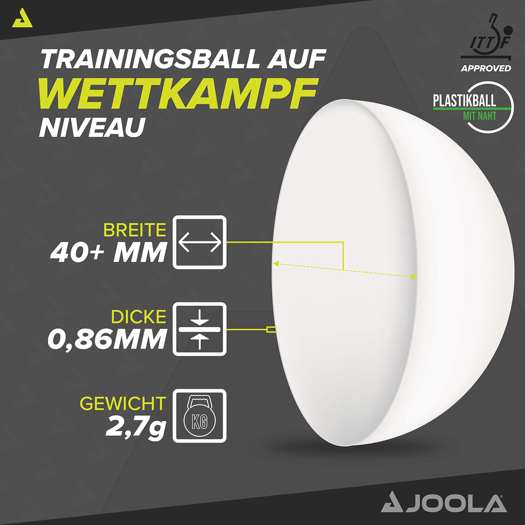 Joola Magic Abs 2-Star Training Table Tennis Balls, White (44216)