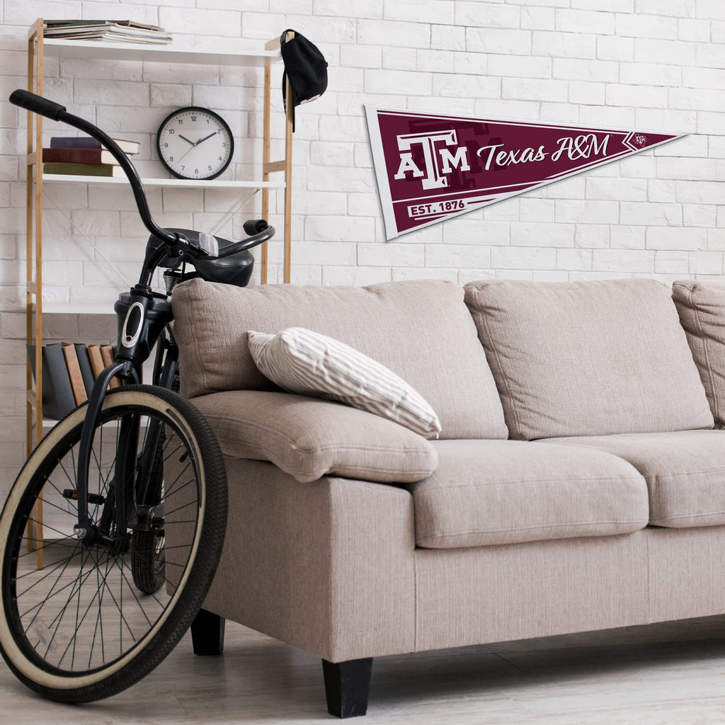 Rico Industries Ncaa Texas A&M Aggies Classic 12'' X 30'' Felt Wall D  Cor Pennant - Great For Home/Bed Room/Man Cave D  Cor